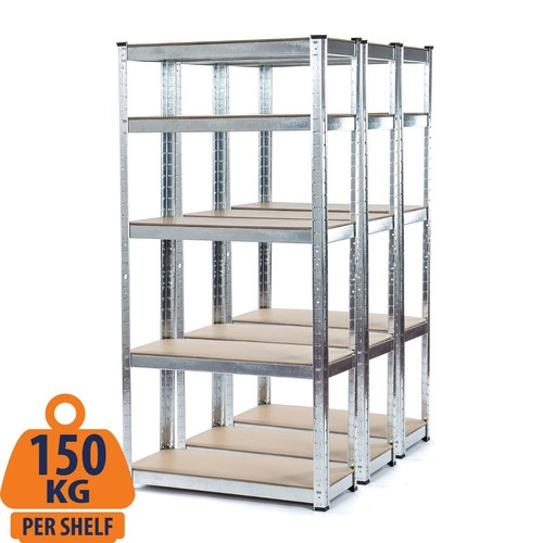 Bay steel shelving - 3-bay,