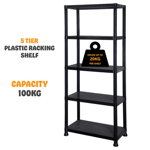 Tier plastic shelving unit - shelving,